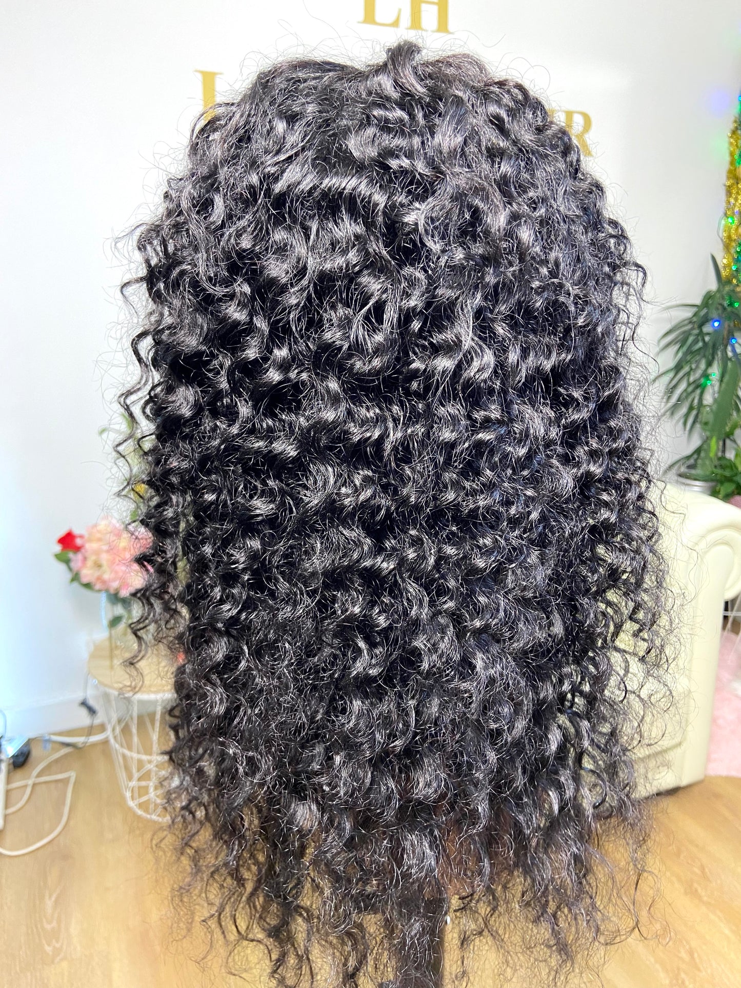 Perruque épais  Frisée Lace Frontal 100% Virgin hair  brésilien  8"(20cm) -30"(75cm)