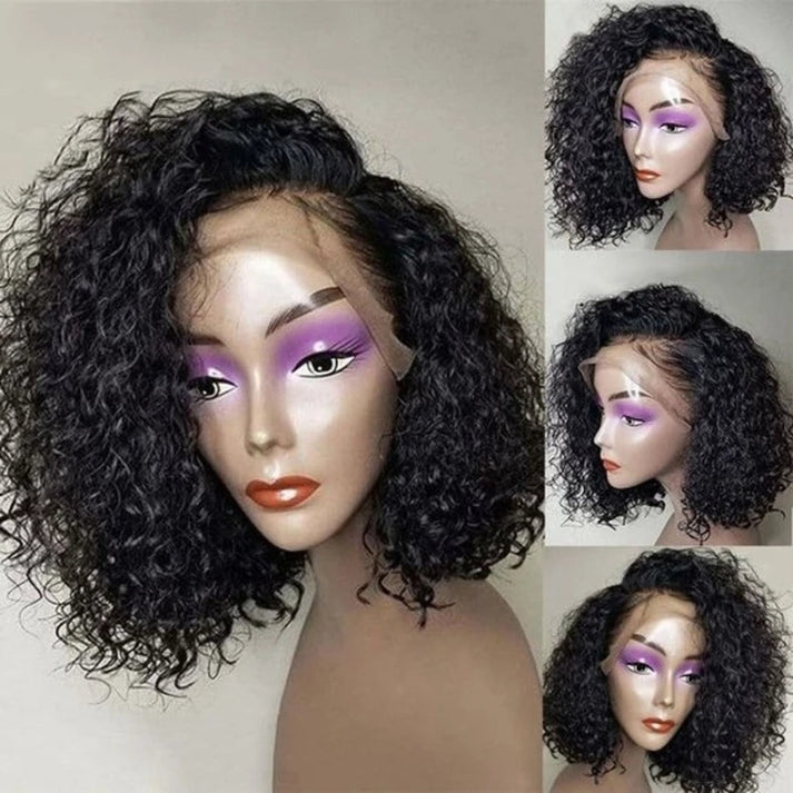 Perruque épais  Frisée Lace Frontal 100% Virgin hair  brésilien  8"(20cm) -30"(75cm)