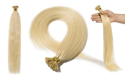 25 extensions cheveux virgin russe remy hair I-Tip à froid 30cm - 60cm / 1gr blond #613