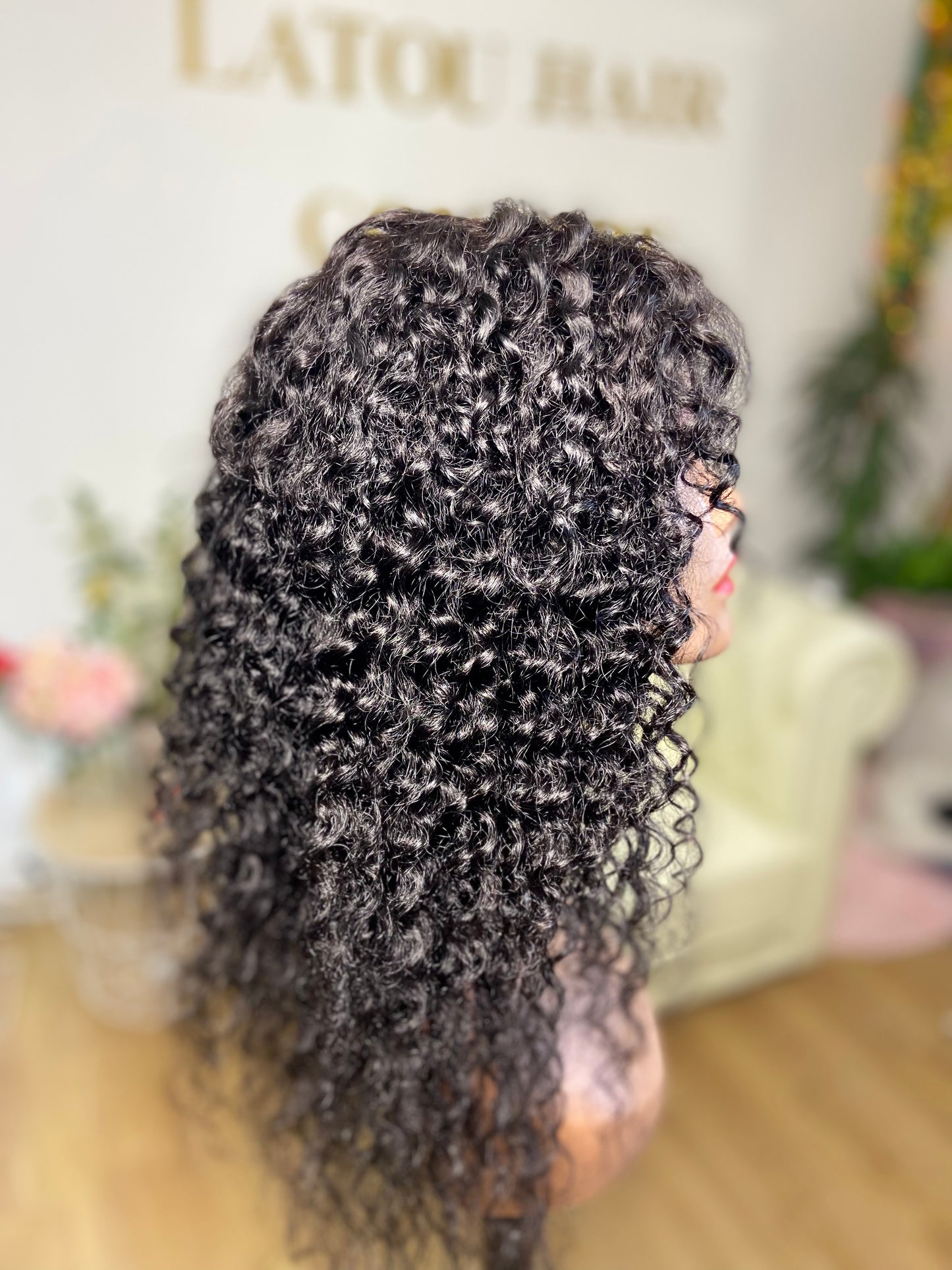 Perruque épais  Frisée Lace Frontal 100% Virgin hair  brésilien  8"(20cm) -30"(75cm)