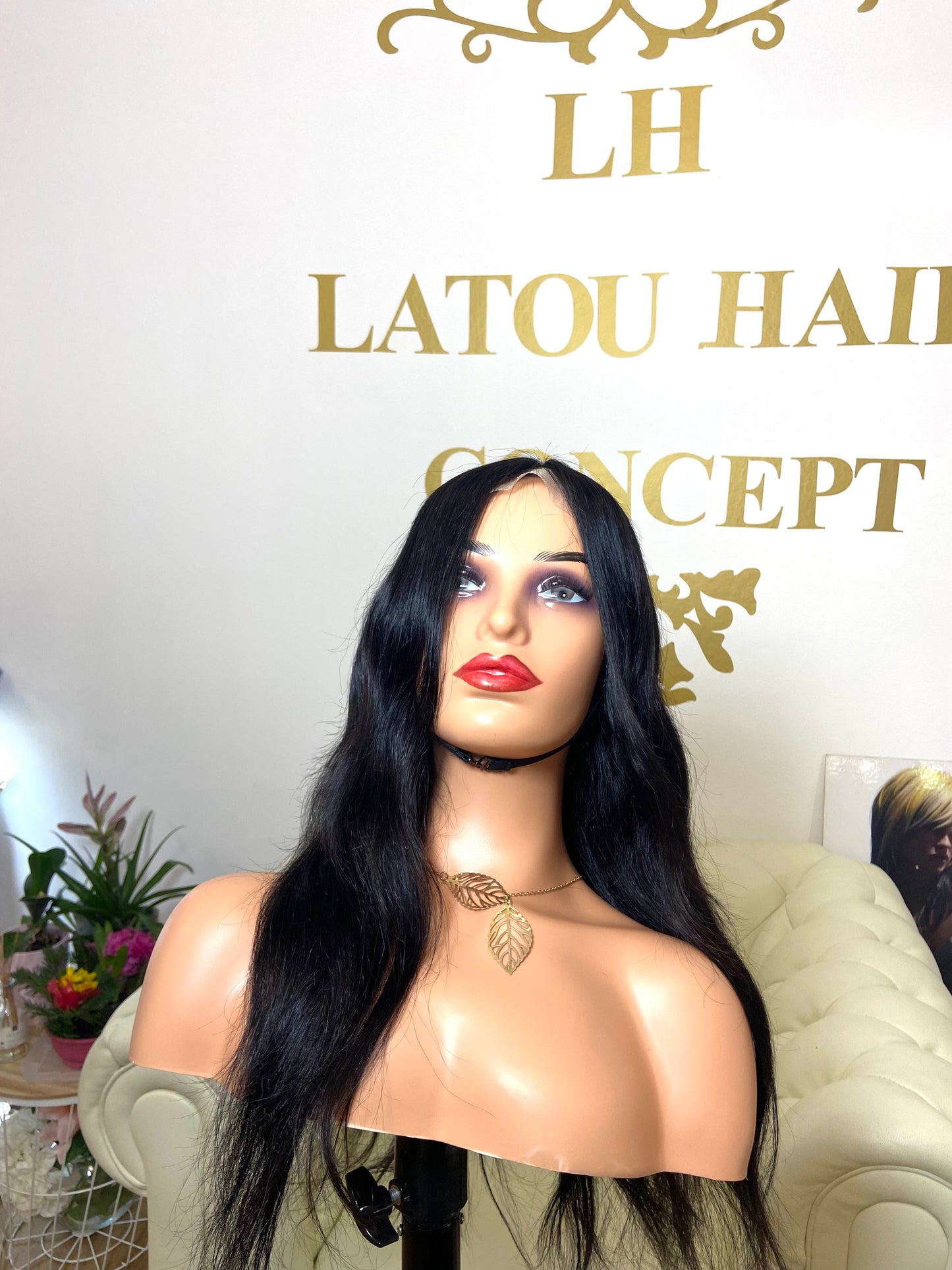 Perruque ondulée épais lace frontal 4x4 virgin cheveux brésiliens  10"(25cm) - 24"(60cm)