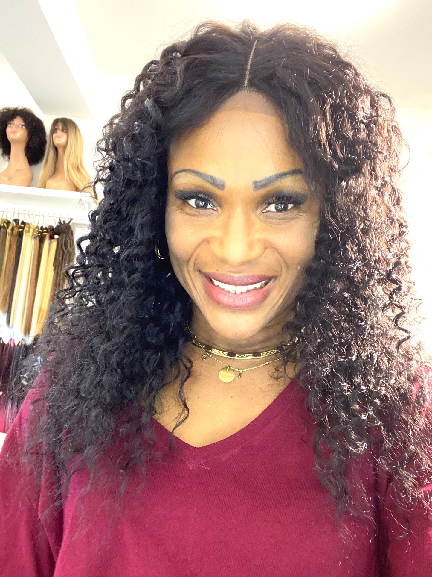 Perruque épais  Frisée Lace Frontal 100% Virgin hair  brésilien  8"(20cm) -30"(75cm)