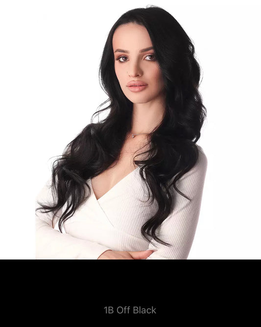 25 extensions cheveux virgin russe remy hair I-Tip à froid 30 cm - 60 cm / 1gr noir naturel #1
