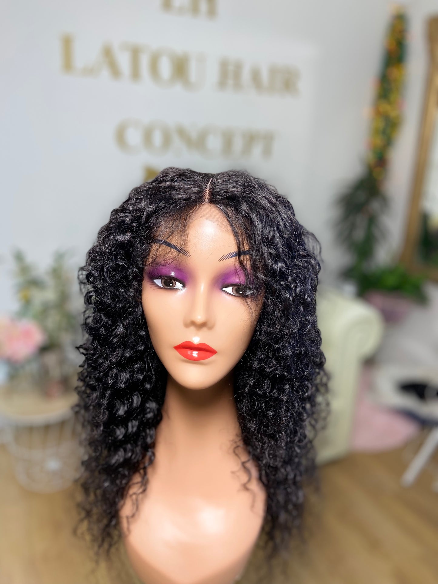 Perruque épais  Frisée Lace Frontal 100% Virgin hair  brésilien  8"(20cm) -30"(75cm)