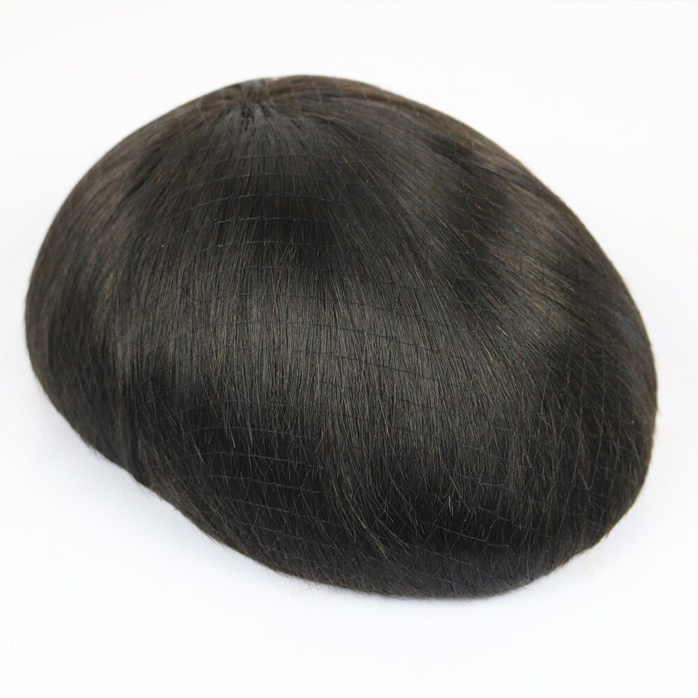TOUPEE HOMME CHEVEUX HUMAINS BRESILIENS COULEUR 10 "x 8" # 2
