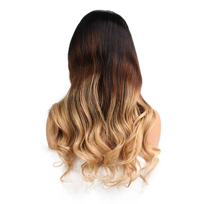 Perruque 100% Virgin Hair humain de rêve Rêve Rémy cheveux ondulés 4/27 péruviens 130% Densité 10 "-26pouces