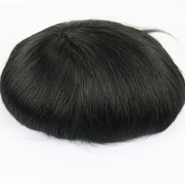 TOUPEE  HOMME CHEVEUX HUMAINS INDIENS  10" x 8" COULEUR 1#, 1B, #2 , 3# , 4#